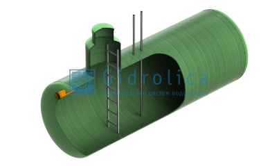 Топливная емкость Gidrolica Tank Fuel/горизонтальный вариант/900х9750мм