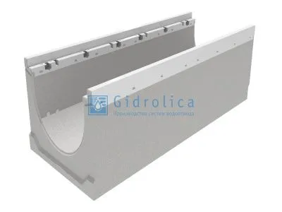 Лоток водоотводный бетонный коробчатый (СО-200мм), с оцинкованной насадкой КU 100.29,8 (20).42(35) - BGZ-V, №25-0