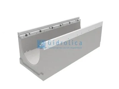 Лоток водоотводный бетонный коробчатый(СО-150мм), с оцинкованной насадкой, с уклоном 0,5% КUу 100.24,8 (15).40(33,5) - BGZ-V, № 32